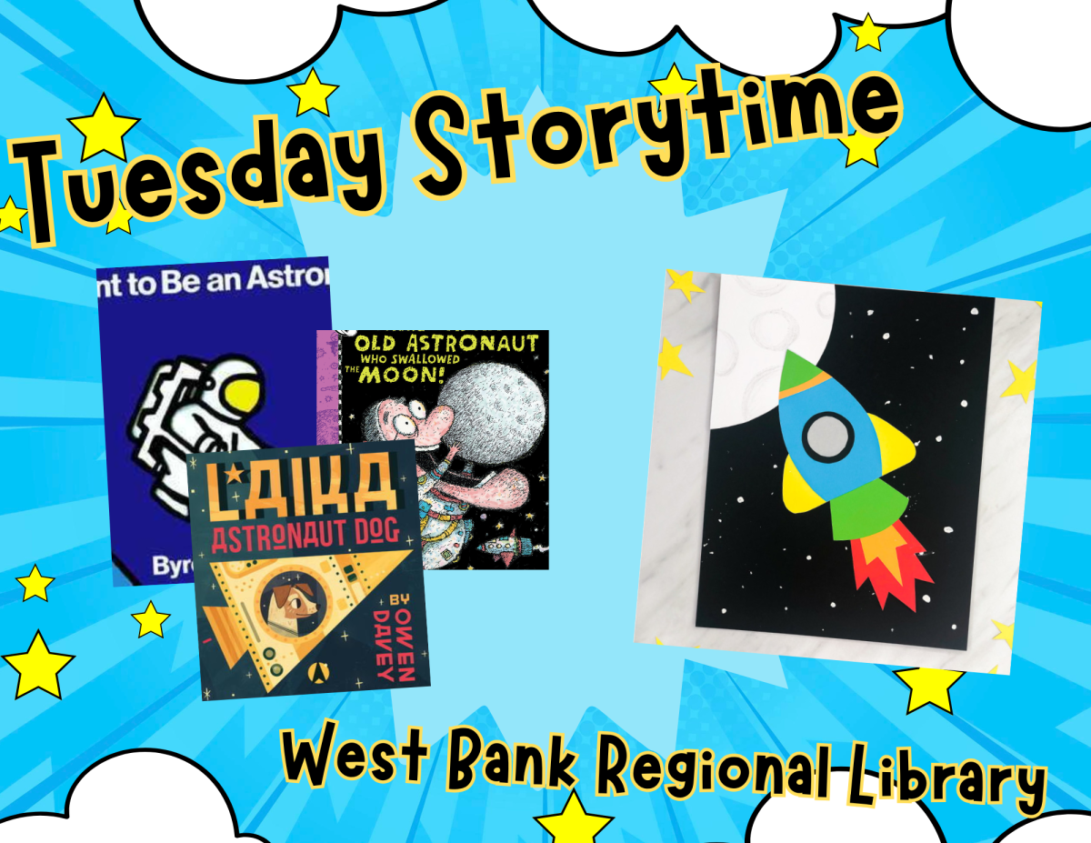 a photo of three books with various planets and astronauts, followed by a paper space rocket craft