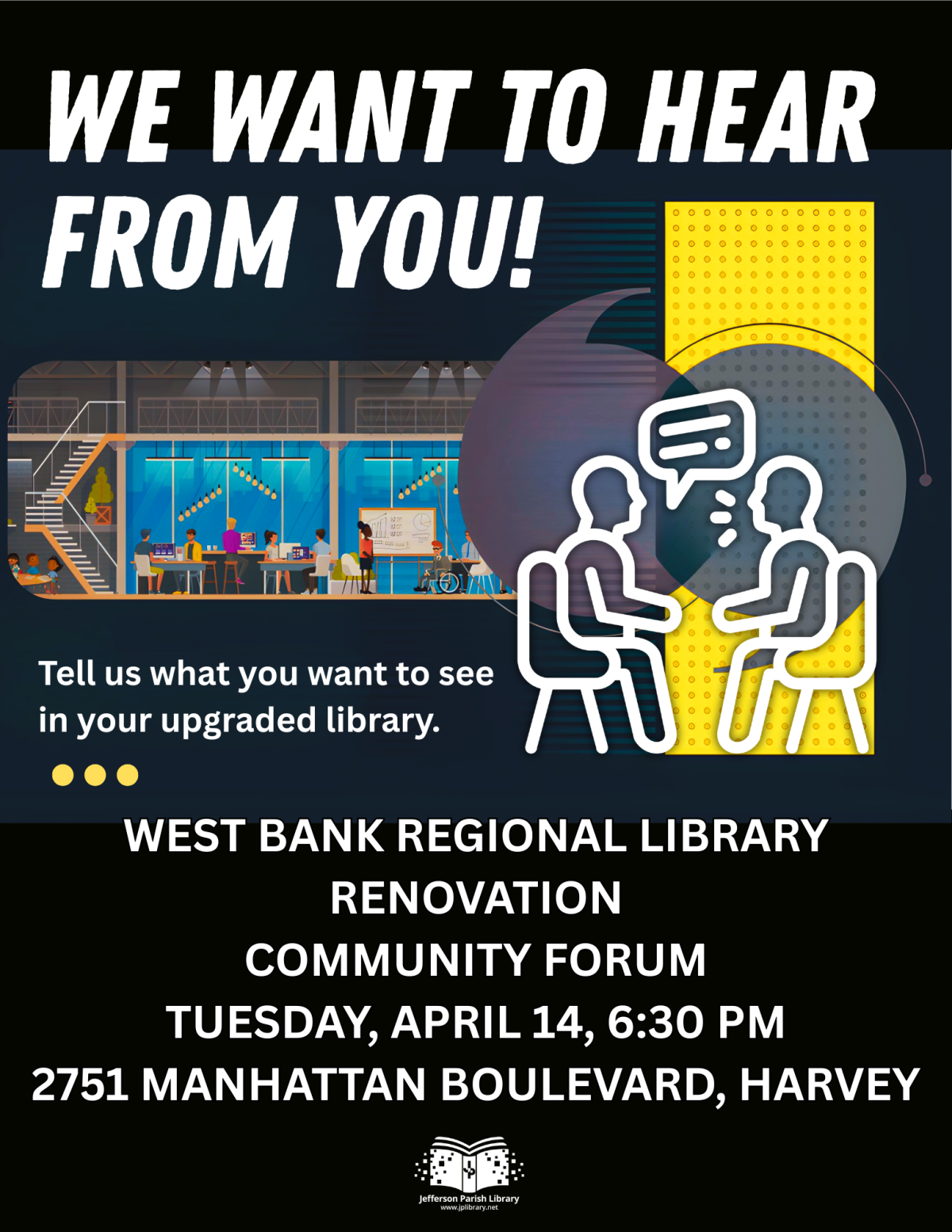 We Want To Hear From You! a WBR Library Community Forum
