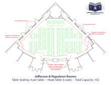 Jefferson & Napoleon Rooms Banquet Layout 2