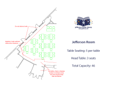 Jefferson Room Banquet Layout 3